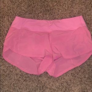 Pink lululemon speed up short 2.5